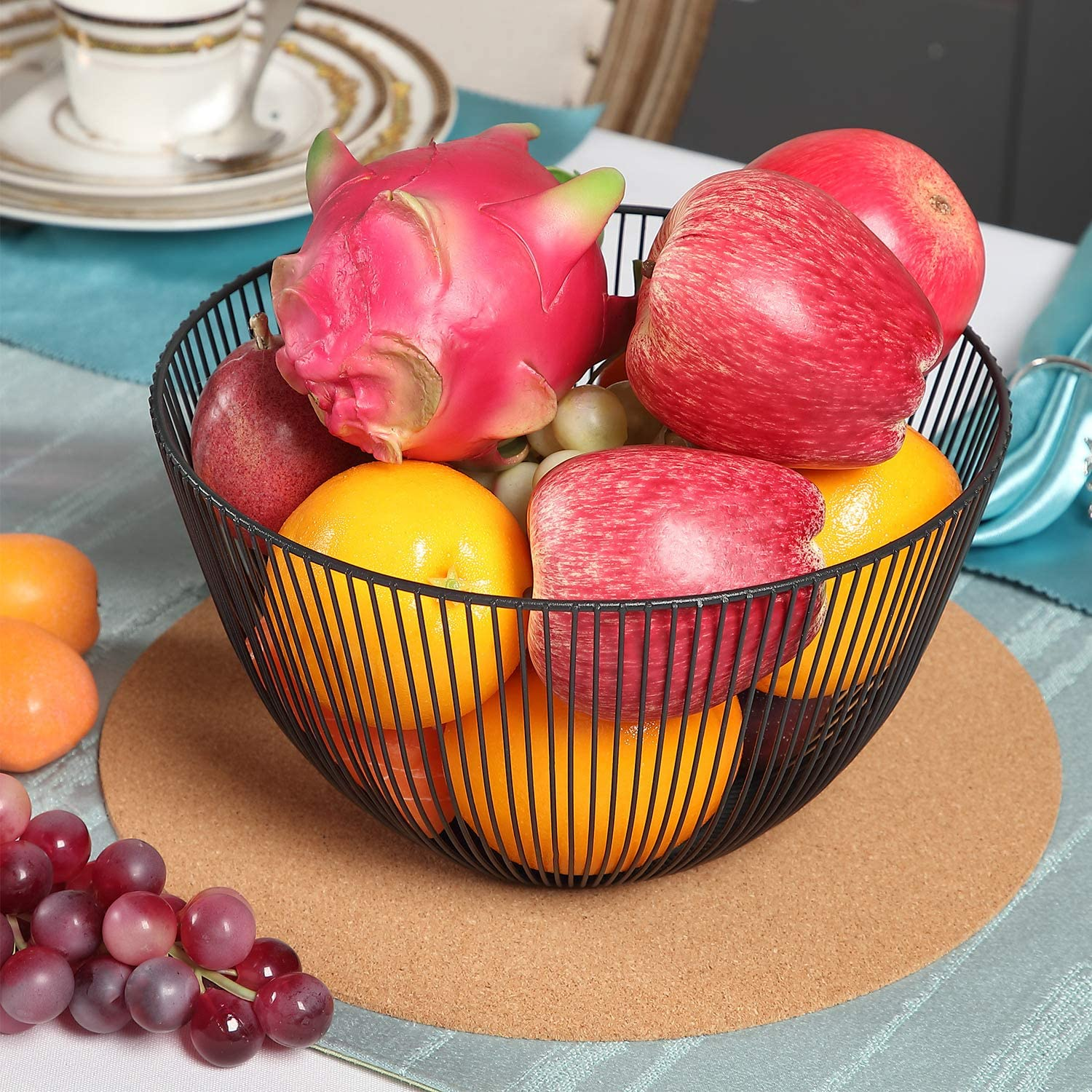 Boao 2 Pcs 12 Inch Cork Plant Coaster Cork Mat Trivet for Plant round Absorbent Corkboard Mat Pad Planter Saucers for Kitchen Dining Table Countertop Pad, Pan, Kettle and DIY Craft Supplies image number 4