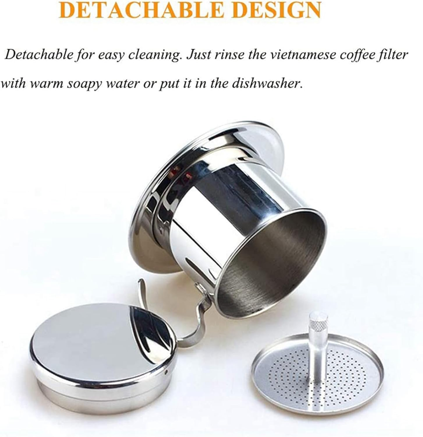 2X Vietnamese Coffee Filter Coffee Maker Reusable Phin Infuser Strainer Pot Coffee Drip Brewer Manual Coffee