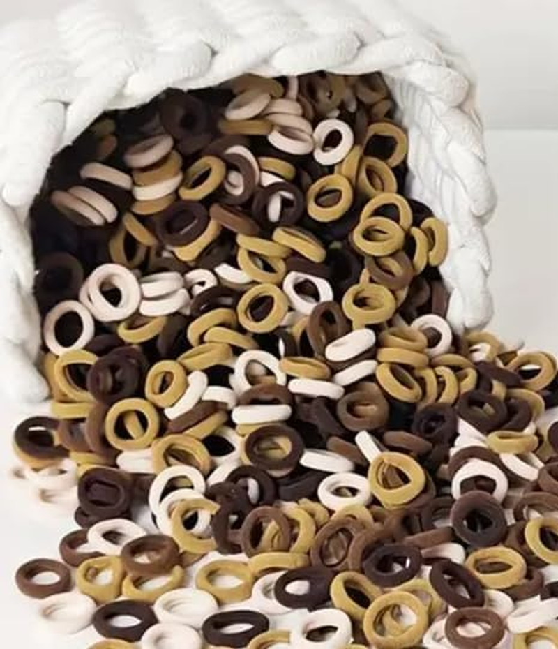 Lavema Girls Ladies Hair Bobbles Bands (Brown, Pack of 50)