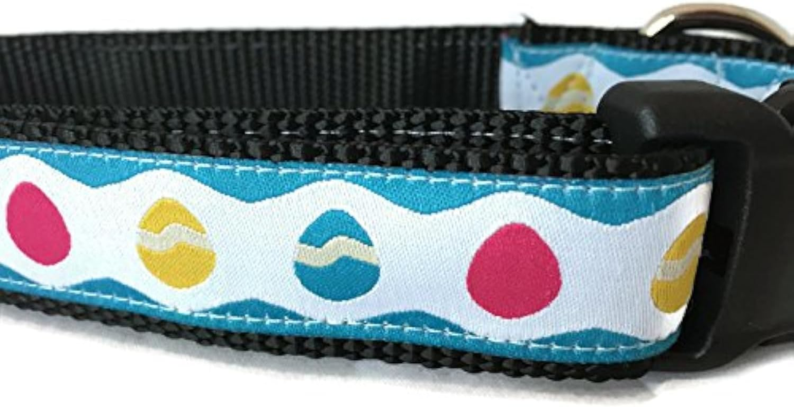 Easter Dog Collar, Caninedesign, Bunny, 1 Inch Wide, Adjustable, Nylon, Medium and Large (Chocolate Bunnies, Large 15-22") image number 5