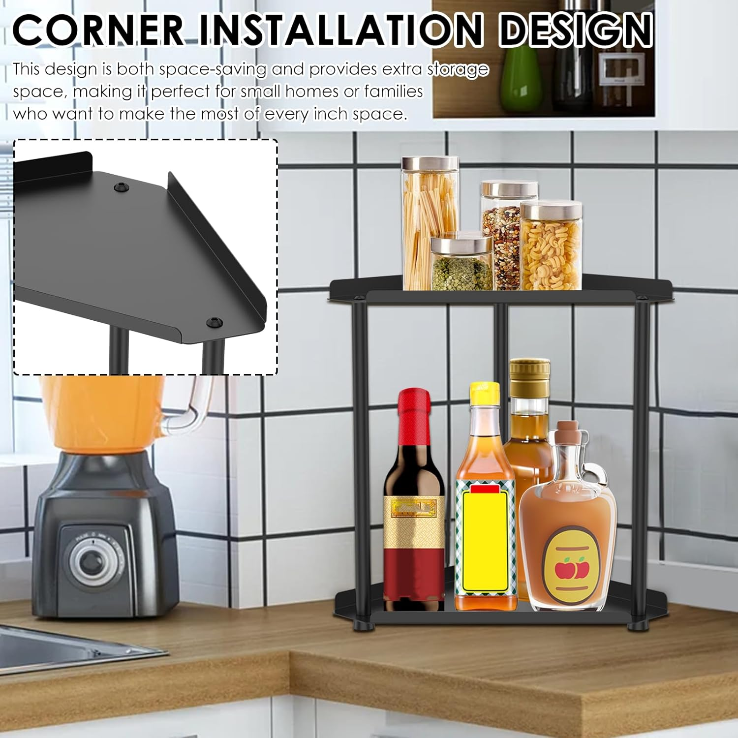 Makeup Organizer, Cosmetic Storage Display Case with 2 Layers Large Capacity Display Case for Vanity Cosmetics Organizer Storage for Bathroom Counter Dresser Brushes Lipsticks Skin Care Beauty (Black) - Black image number 5