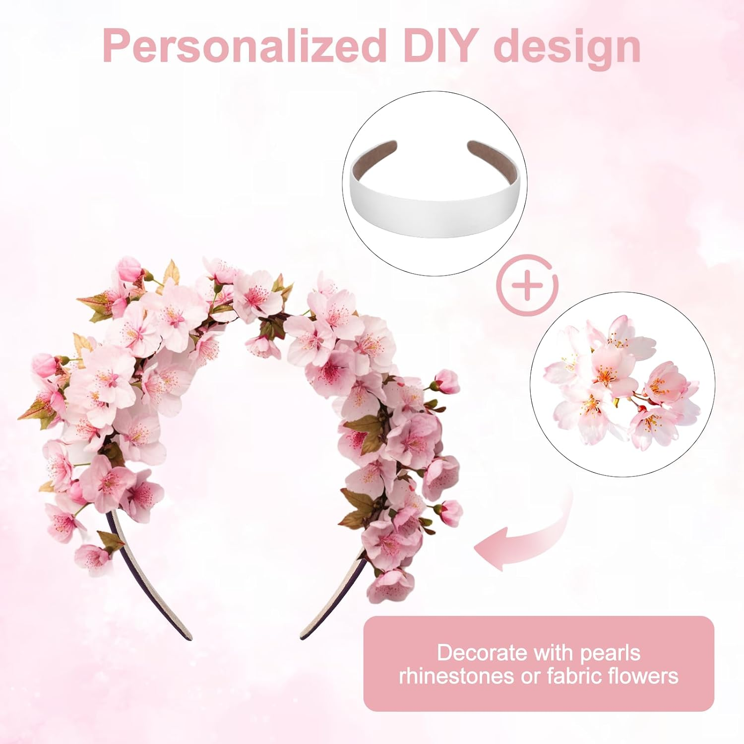 Pack of 10 Women'S Wide Non-Slip Headbands, 3 Cm, Satin Headbands, Hair Bands for Women, DIY Hair Accessories, Girls for Holiday Outfits, Everyday Outfits, 10 Colours image number 3