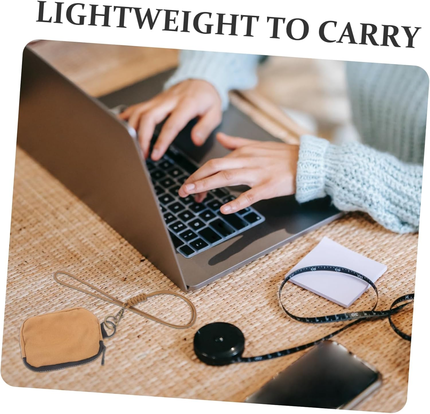 FUNOMOCYA Travel Organizer Bag Lanyard Storage for Earphones Keys Cards Coins Daily Use Essential image number 3