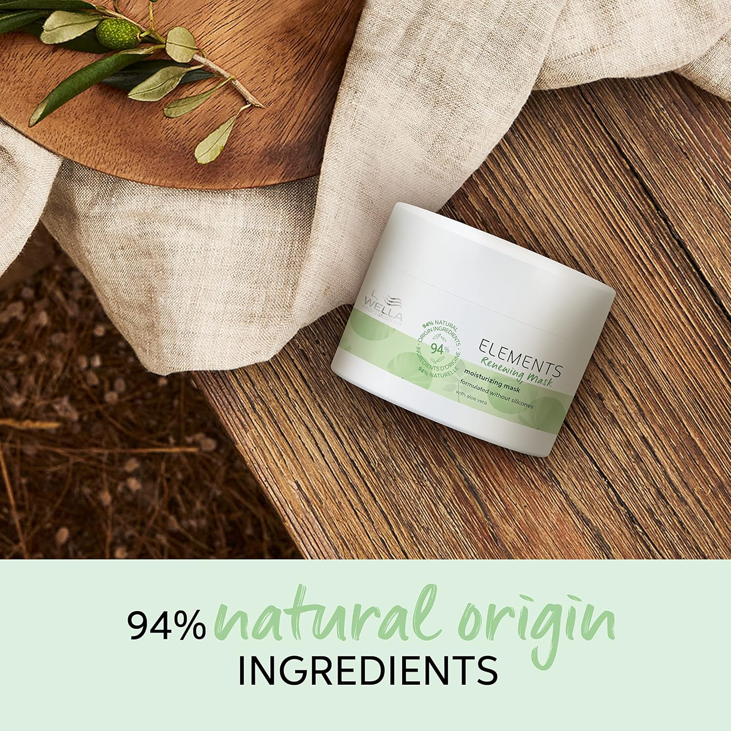 Wella Professionals Elements Trio Set - Shampoo 250Ml, Conditioner 200Ml, Mask 150Ml - Limited Edition image number 3