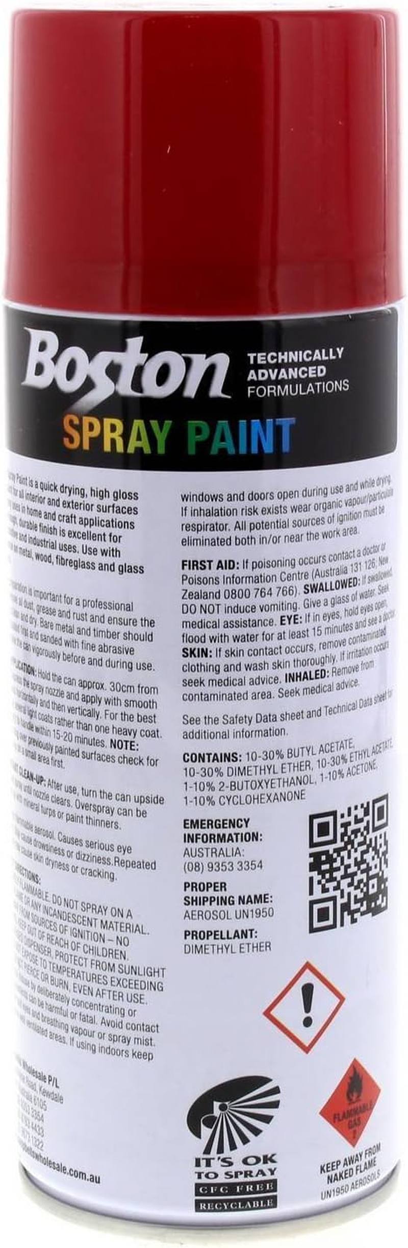 Boston Spray Paint 250 Gram Scarlet Red image number 1