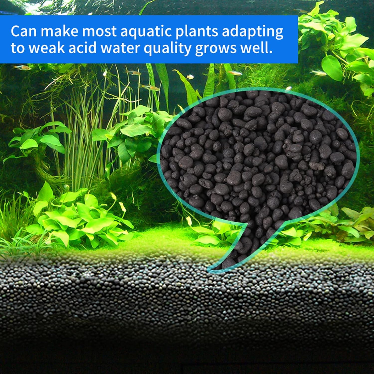 Aquarium Soil Substrate, Plant or Shrimp Stratum for Natural Planted Aquarium, Clay Gravel and Stable Porous Substrate for Freshwater Aquarium image number 5