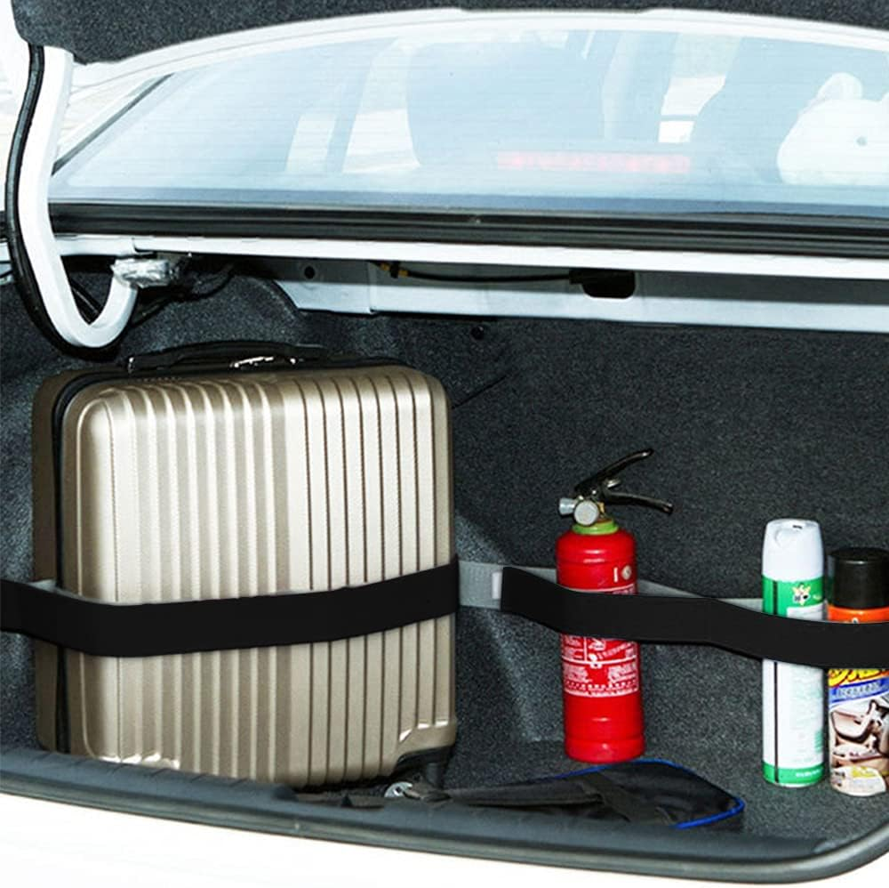 4 PCS Colorful Car Trunk Organizer Straps, Car Accessories Car Storage Organizer Straps, Cargo Storage Strap for SUV Truck Van (Blue, Black) image number 2