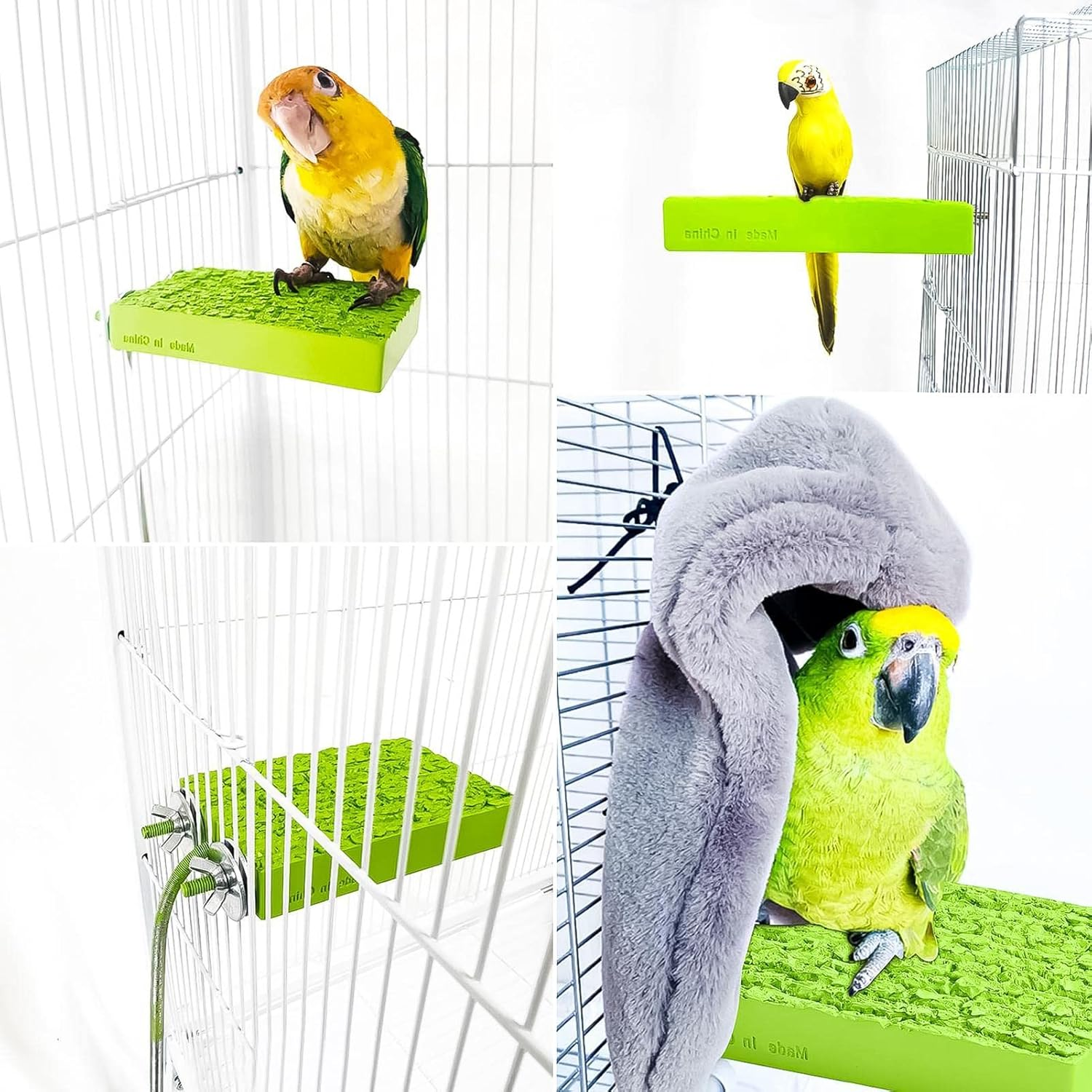Heated Perches for Birds, 5W Heated Bird Perches for Parrots, Perch Stand Cage Accessories for Parakeets, Parrots, and Small