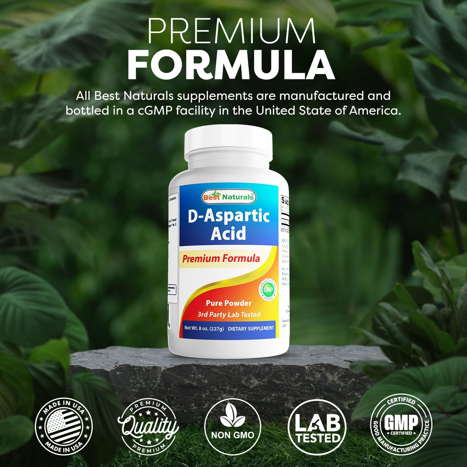 Best Naturals D-Aspartic Acid 8 OZ image number 6