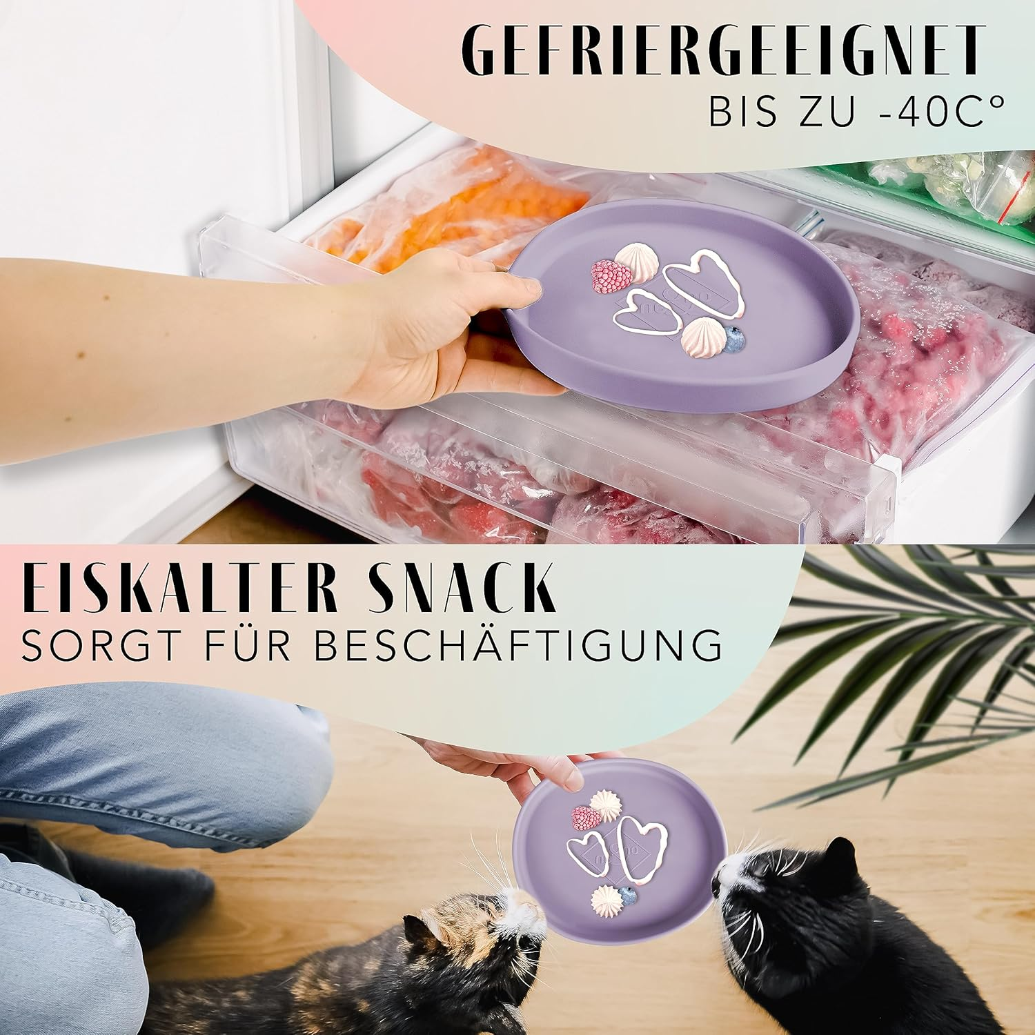 Ne&No Nala Collection Feeding Bowl for Cats Flat Cat Bowl Silicone Bowl Wide Feeding Bowl Cat Cat Bowl Silicone Bowl Cat Food Plate image number 3