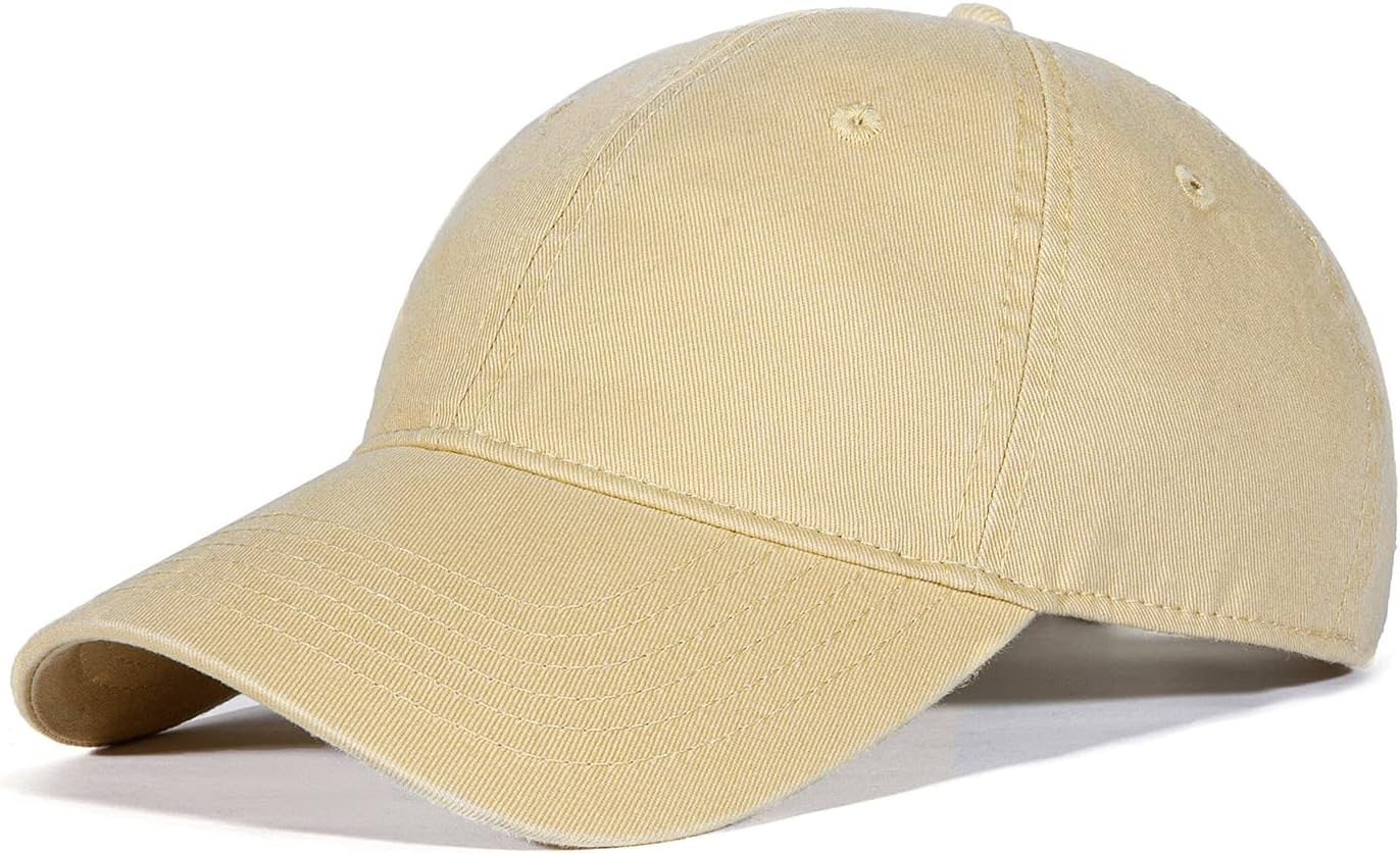 FREEBIRD99 Men Women Plain Cotton Vintage Washed Twill Baseball Cap Distressed Adjustable Strapback Dad Hat