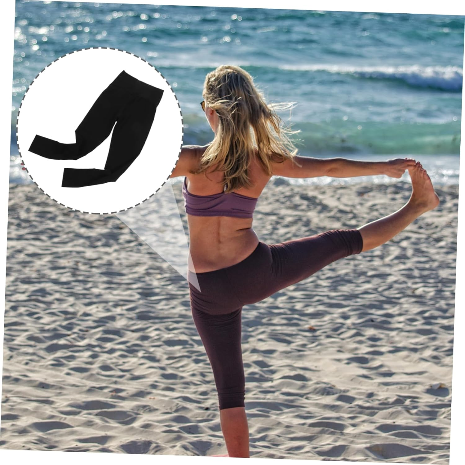 Pregnancy Pants Maternity Leggings Waistband Support Soft Leggings for Pregnant Women Yoga Pants for Women Washable Black image number 4