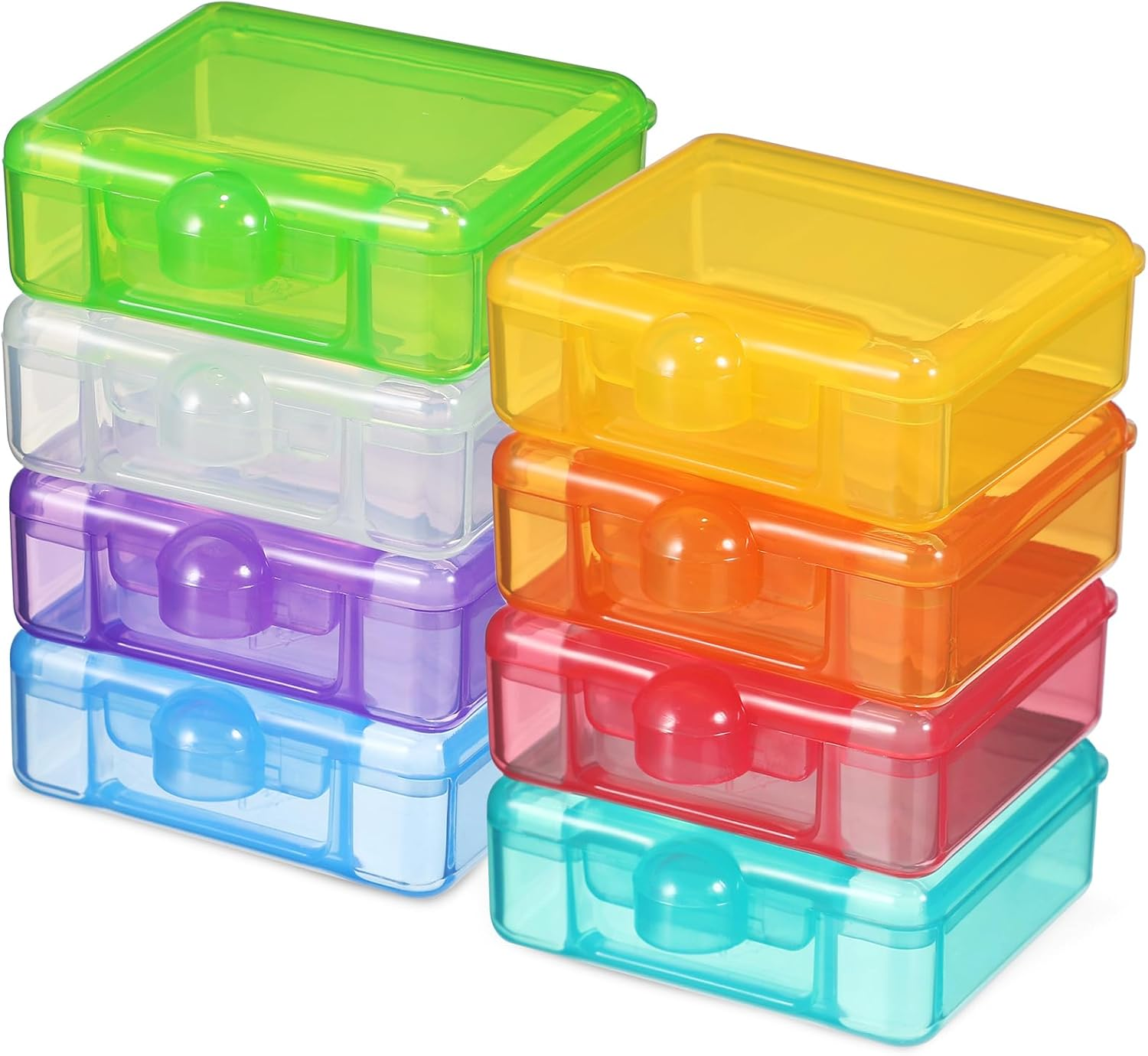 GLEAVI Small Pill Box, 8 Pcs Square Pill Case Cute Pill Organizer Daily Single Pill Containers Travel Medicine Storage Container for Tablets Fish Oils (8 Colors) image number 5