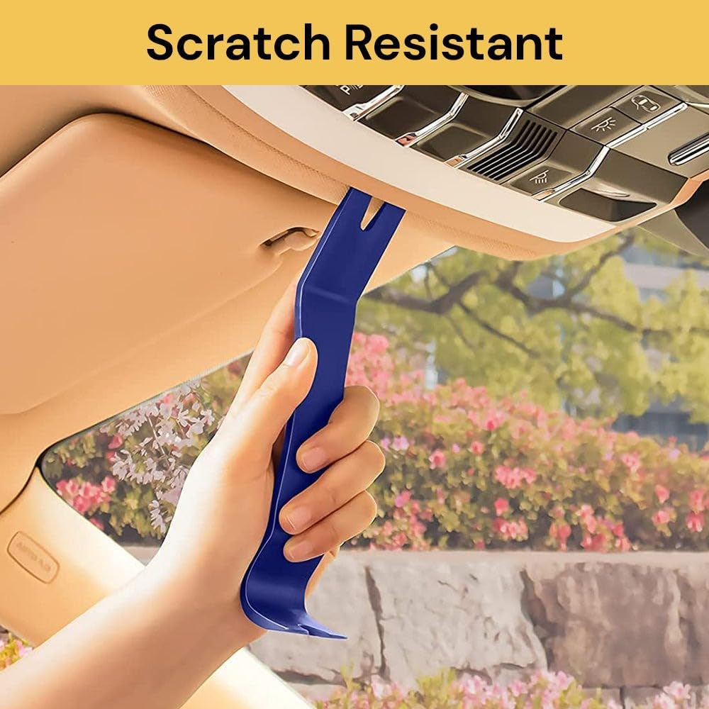 Spendeal 12 Pcs Trim Removal Tool Kit, No Scratch Plastic Pry Tool Kit, Car Panel Door Window Tools Car Interior Trim Kit Fastener Rivet Remover for Clip, Molding, Dashboards, Upholstery Toolkit image number 4