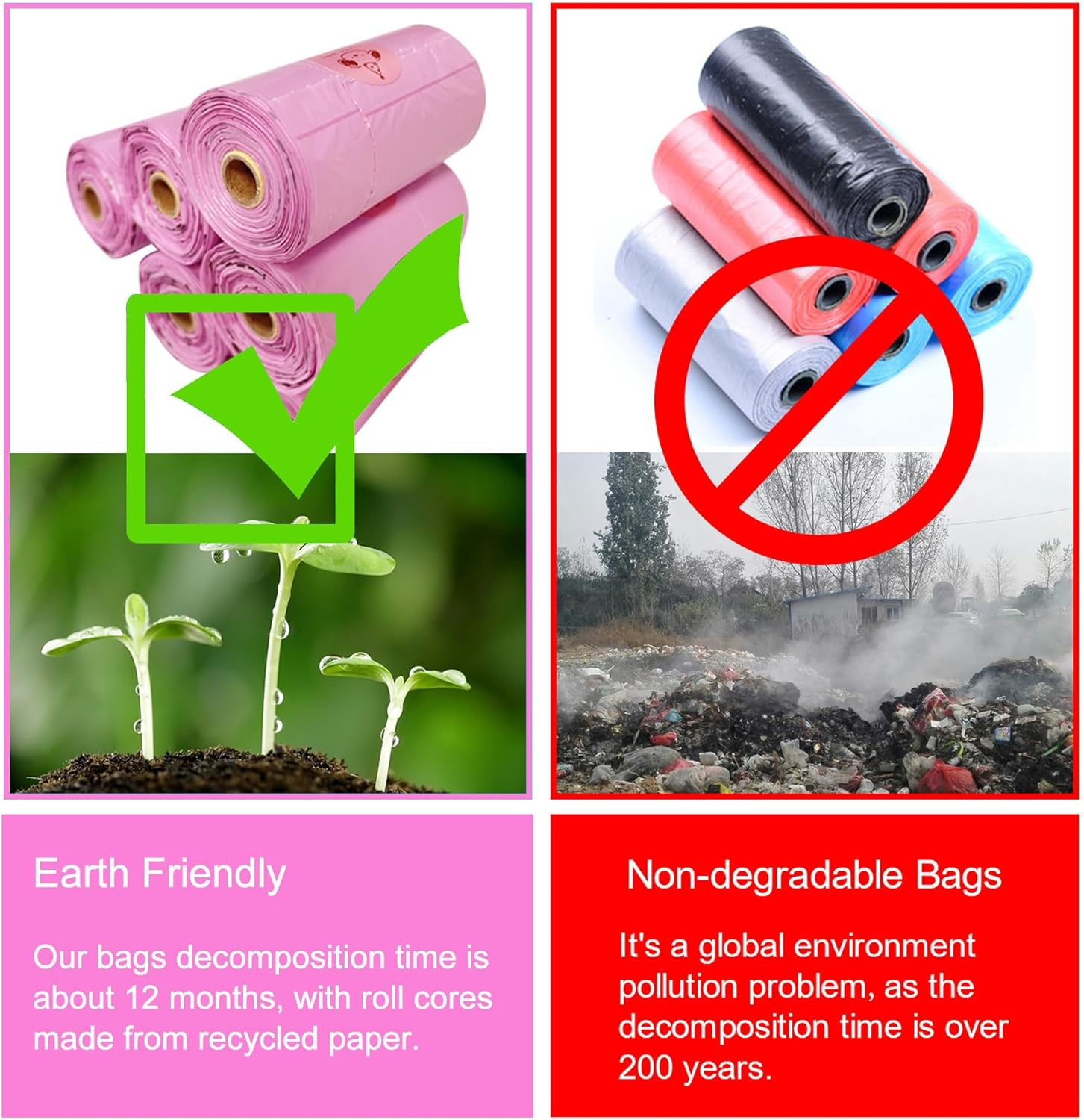 AUTENS Disposable Diaper Bags for Baby &ndash; 24 Rolls (360 Bags) | Leak-Proof, Scented Nappy Sacks with Dispenser | Eco-Friendly Biodegradable Disposal Bags for Diapers, Pets & Travel image number 1