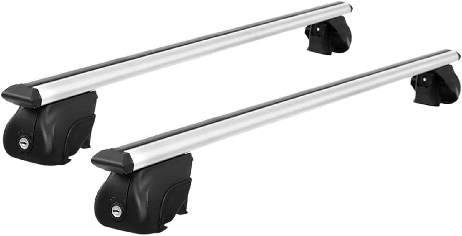 Giantz Car Roof Rack, 111Cm Length Universal Racks Pod Box Storage Basket Container Cross Bars Cars Accessories Transporting Storages, Adjustable Lockable Clamps 90Kg Aluminium Sliver image number 3