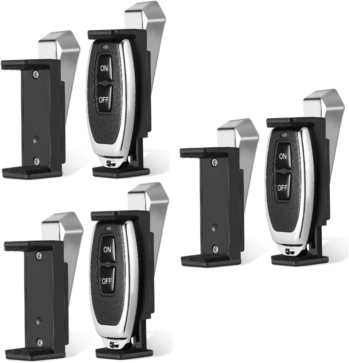 Jojofuny 6Pcs Garage Door Opener Clip Adjustable Auto Sun Visor Clips for Garage Door Remotes Opener Remote Holder for Auto Visor