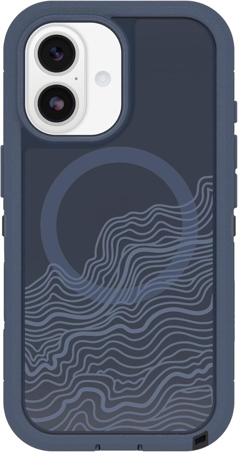 Otterbox Iphone 17 Defender Series Pro XT Clear Case - Offgrid - Blue - Tough, Rugged & Durable Iphone Case, Snaps on Magsafe