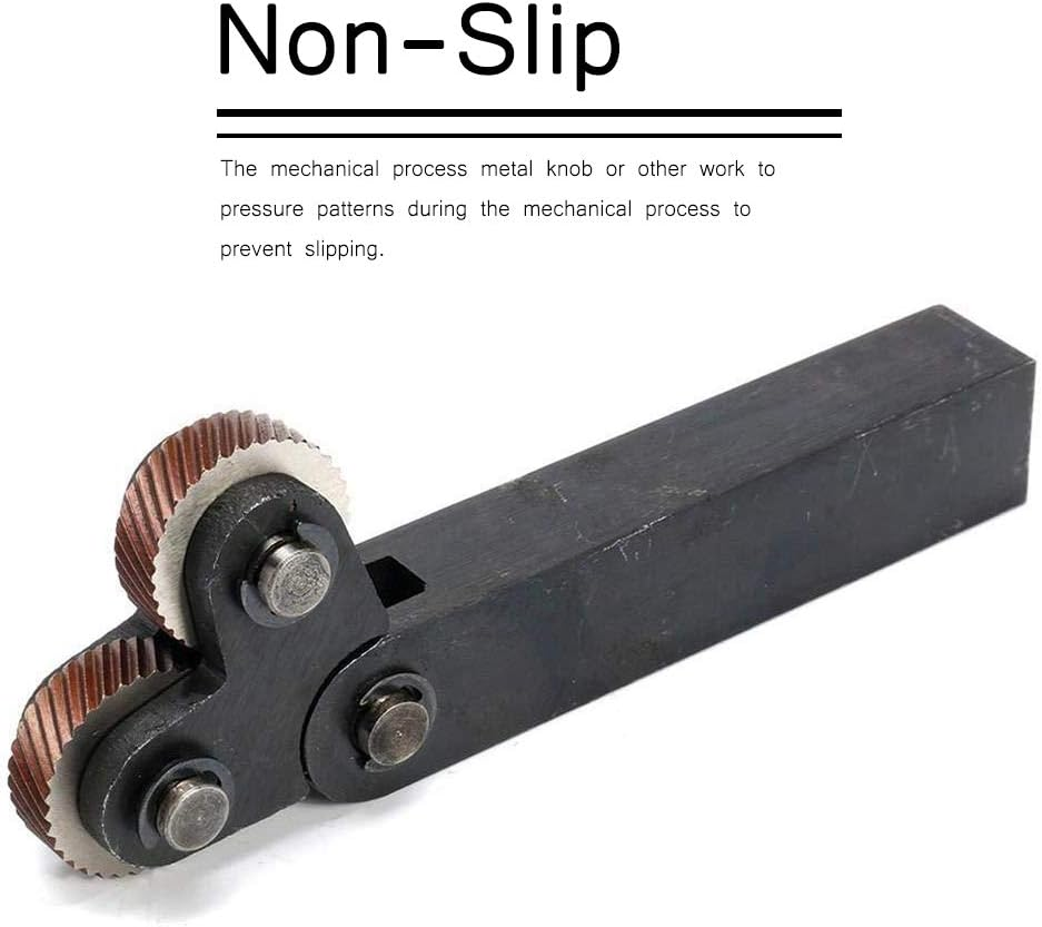 7Pcs Steel Dual Wheel Knurling Tool Set with 0.5Mm 1Mm 2Mm Wheel Linear Knurl Kit Lathe Cutter Wheel Knurling Set image number 1