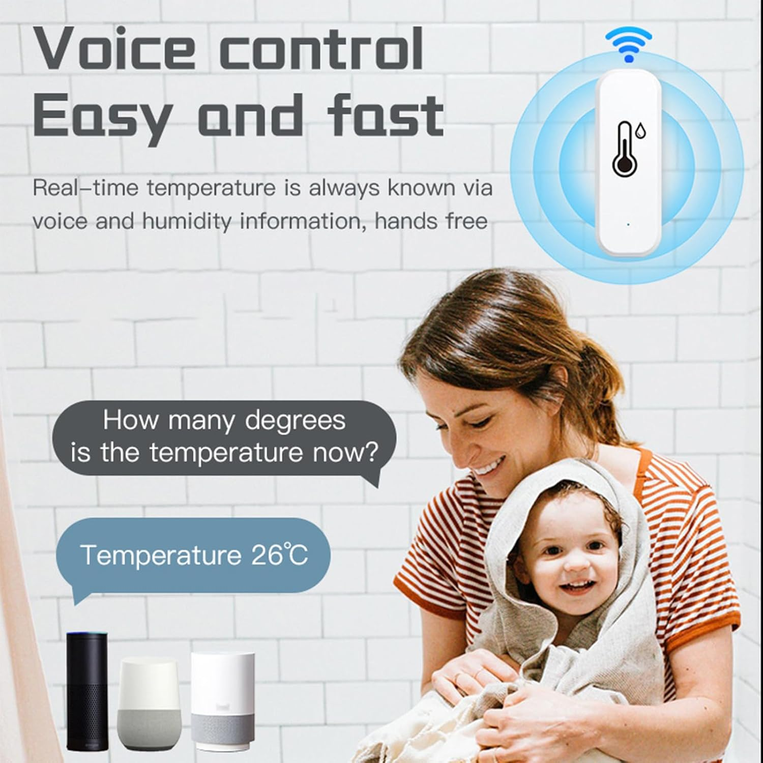 Remote Temperature Monitor Wifi Wireless Smart Humidity Sensor,App Notification Alert, Household Accessories, Control, Data Storage Export for Home, Pet image number 2
