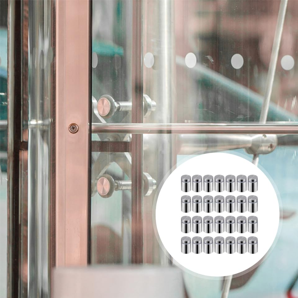 Iplusmile 40Pcs Sign Standoff Screws Advertising Screws, Stainless Steel Wall Standoff Mounts Sign Holders Displays Nail for Hanging Acrylic Picture Frame, Glass Mounting image number 3