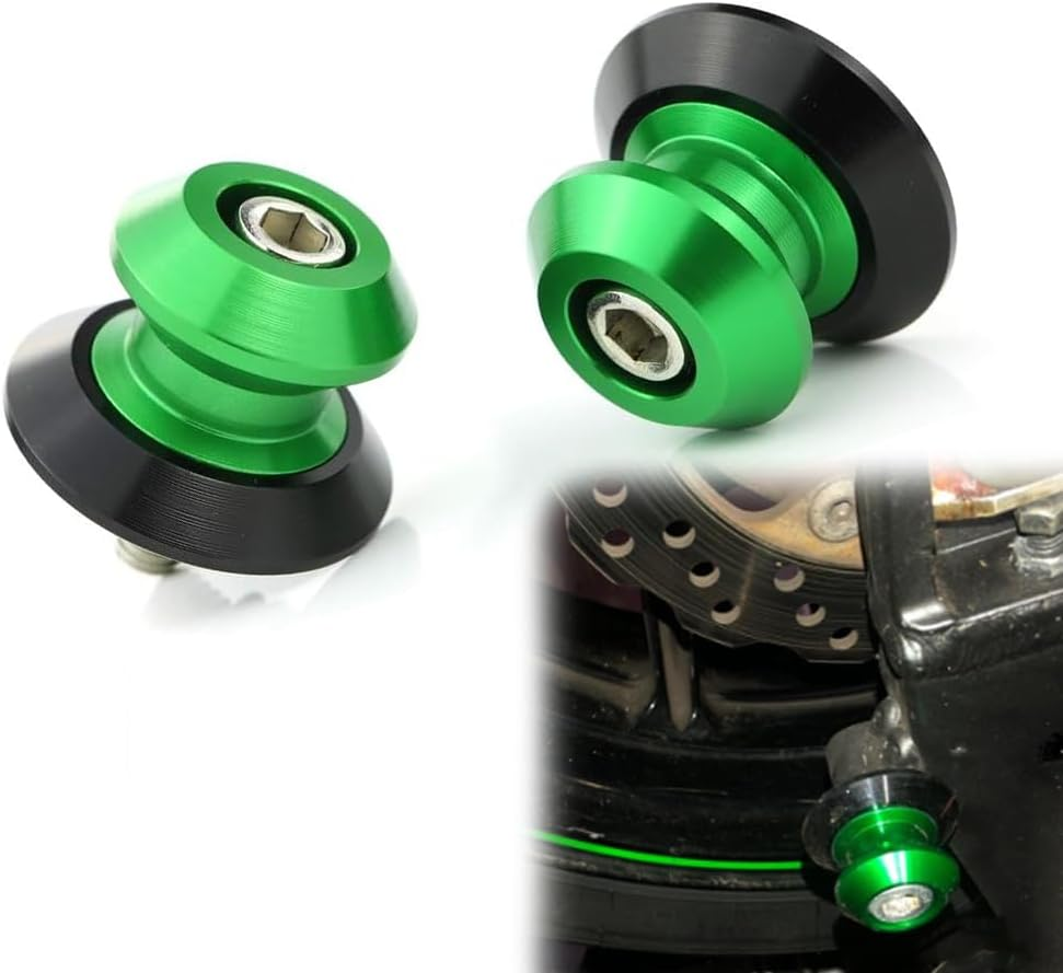 2Pcs 8MM Motorcycle Swing Arm Sliders Spool CNC Swing Arm Stand Screw for Bmw S1000RR Honda CBR600RR 1000RR Kawasaki Z800 Z900 Z1000 Ducati Gold