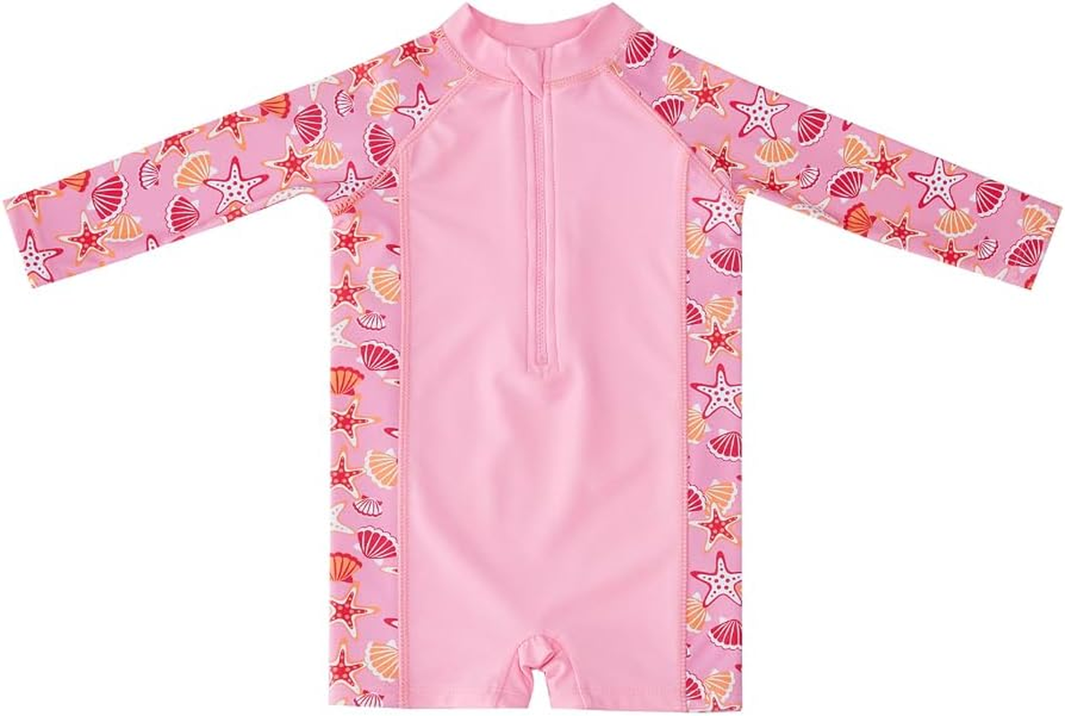 Big Softies Long Sleeve Rashie with Swim Hat-Starfish, Size 00 Pink image number 2