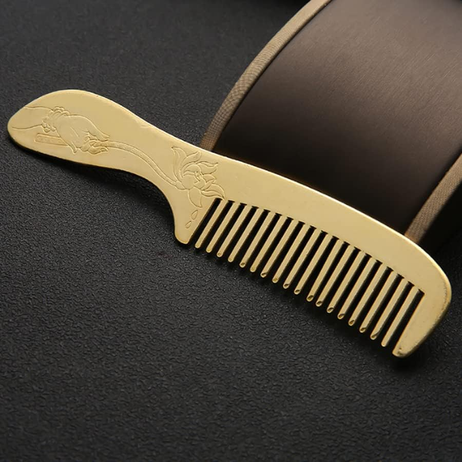 ARFUKA Hair Comb Hair Dressing Comb Brass Detangling Hair Comb No Handle Detangler Comb Styling Shampoo Comb