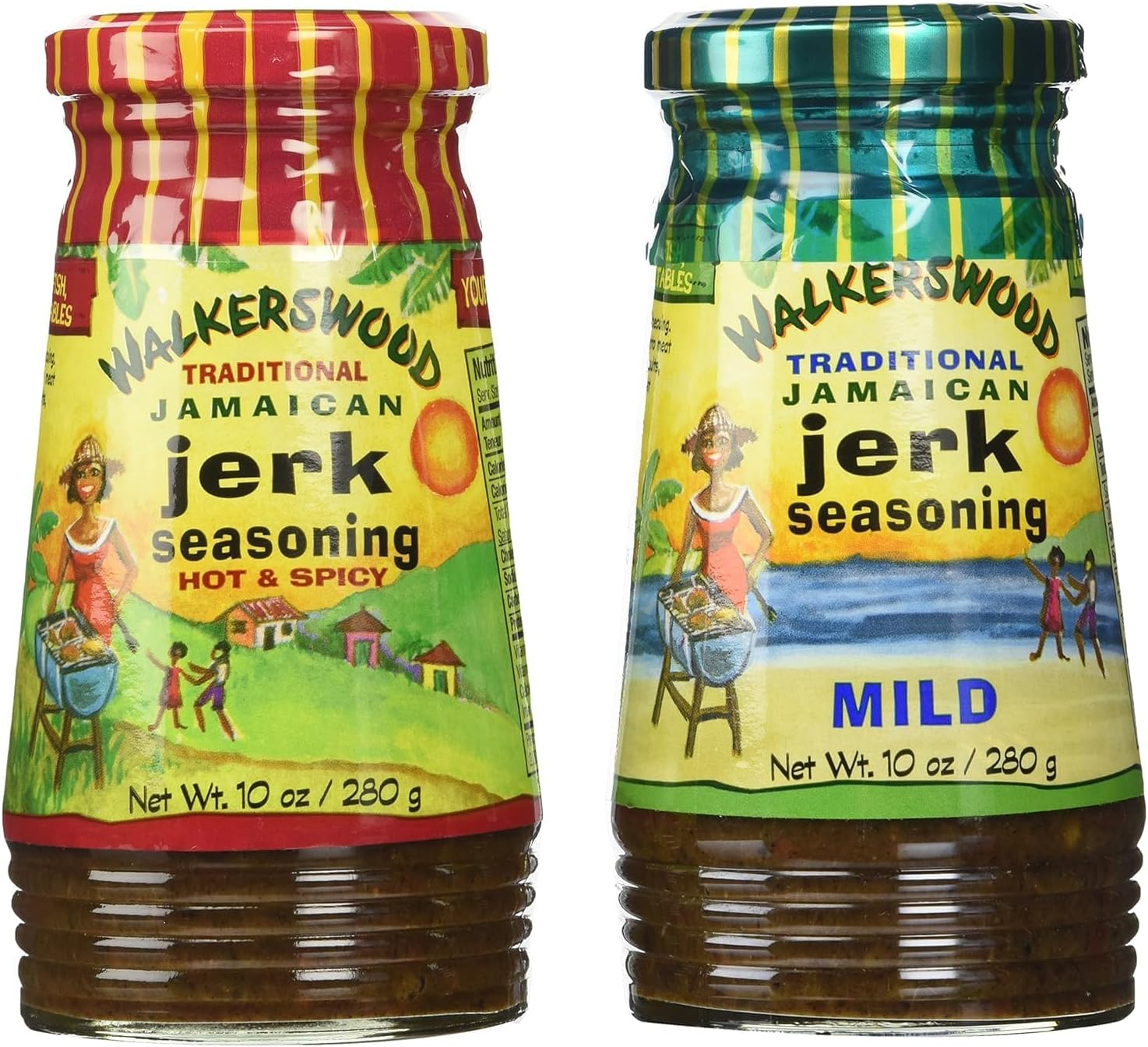 Jamaican Jerk Seasoning Mixed Pack - 10 Oz Each Mild, Hot & Spicy