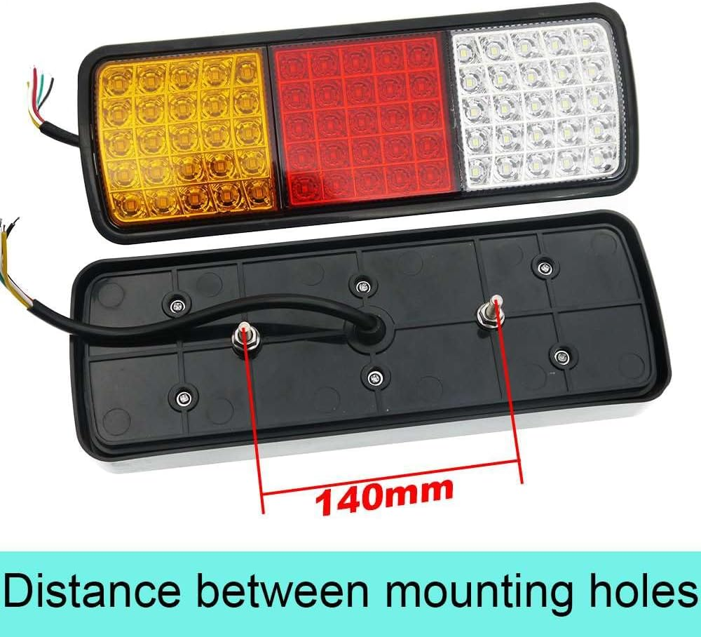 2X 75 LED Tail Lights Stop Indicator Reverse Lamp 12V Trailer Truck Ute Light image number 1
