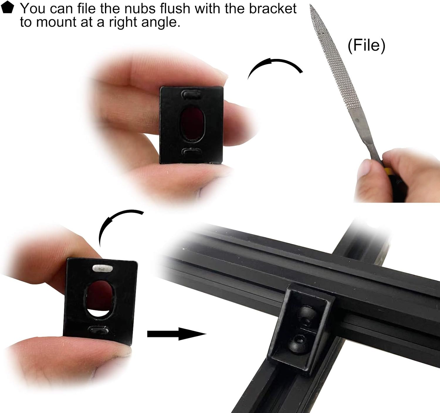 BLCCLOY 20 Sets 2020 Aluminum Extrusion T Slot Corner Bracket 20 Series Extruded Hardware 90 Degree Right Angle Connector with M5 Bolts Nuts for 20/20 80 20 2040 T V Slot Black Aluminum Profile