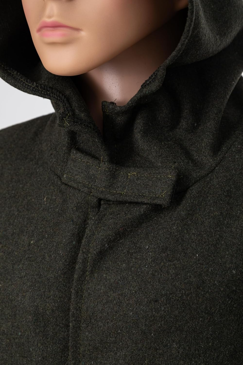 Renaissance Hooded Cape Witch Cloak Victorian with Hood Medieval Wood Elves Hobbit Halloween Costume for Men and Women - Black image number 7