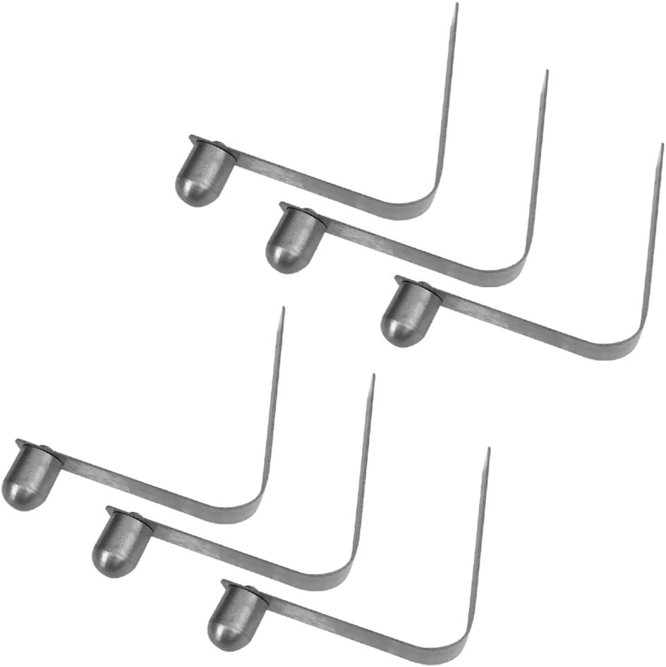 6 Pieces 8Mm Stainless Steel Paddle Spring Clips Outdoor Camping Awning Tent Pole Snap Button Clips Single End image number 4