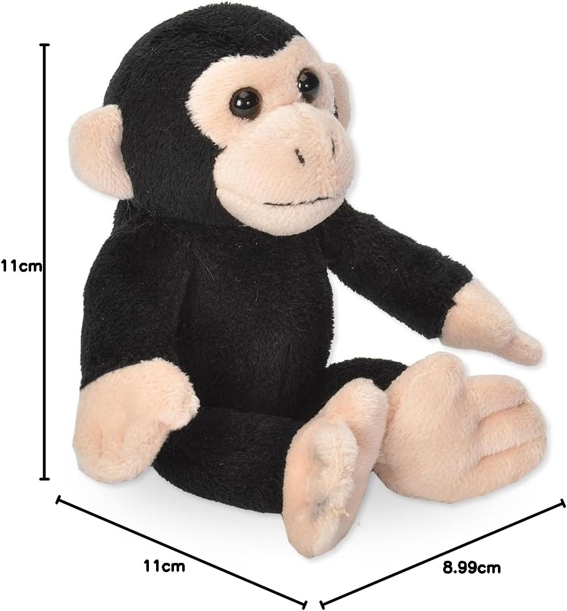 Wild Republic Pocketkins Eco Chimpanzee, Stuffed Animal, 5 Inches, Plush Toy, Made from Recycled Materials, Eco Friendly image number 2