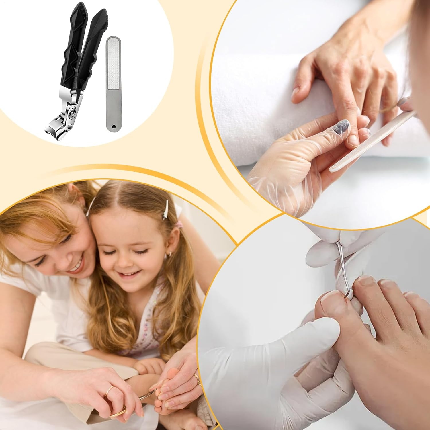 Toe Nail Clippers,Portable Travel Nail Scissors - Angled Stainless Steel Trimmer Scissors for Travel Precision Cutting Men Adult Women Kids Home Seniors image number 5