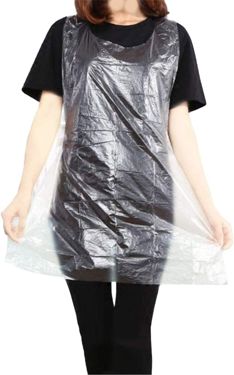 Unipleased Disposable Aprons (100 Count), Plastic Apron for Painting Party, Cooking, Housework, Picnic Etc. image number 5