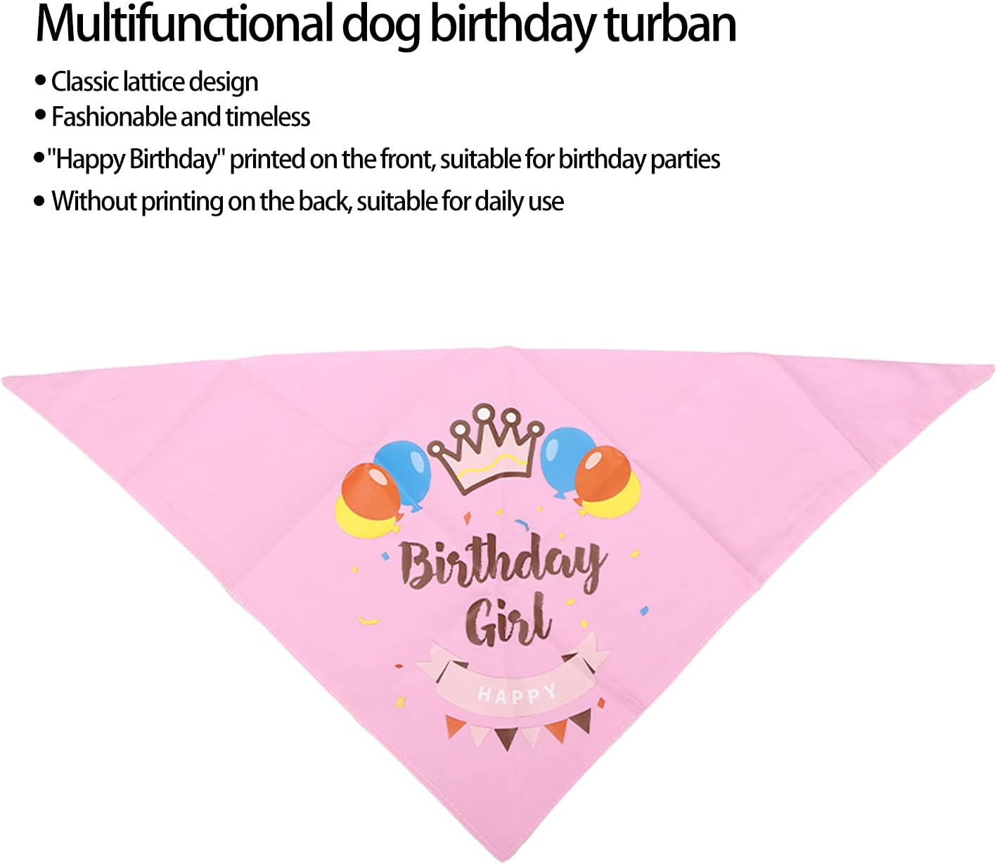 Dog Birthday Scarf and Dog Girl Boy,Dog Birthday Scarf Hat - Adjustable, Soft, Comfortable, Durable Birthday Supplies for Dogs image number 3