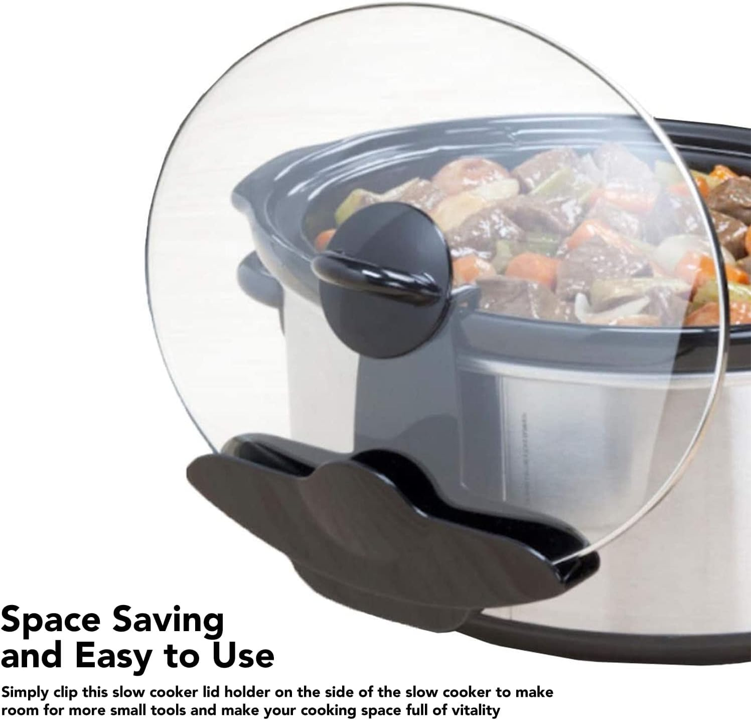 Lid Pocket, Slow Cooker Lid Holder for Cooking, Kitchen Lid Organizer Holder for Crock Pot, Hands Design, Keeps Countertops Clean, Works with Most Crock, 1 Pack image number 6