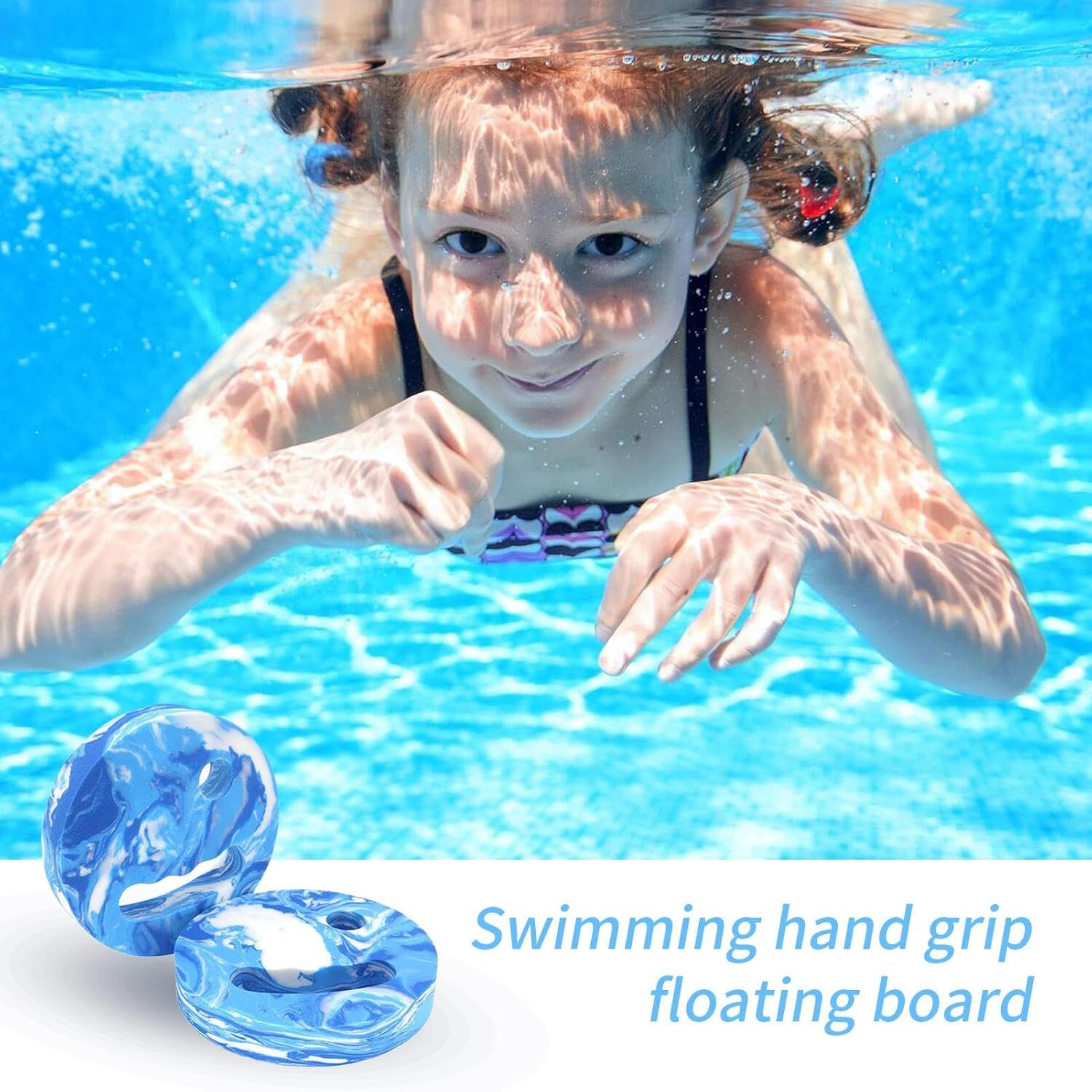 Pool Exercise Discs,Eva Foam Aerobic Workout Discs | Handheld Swimming Training Equipment for Men Women Boys Girls Teens - Blue image number 3