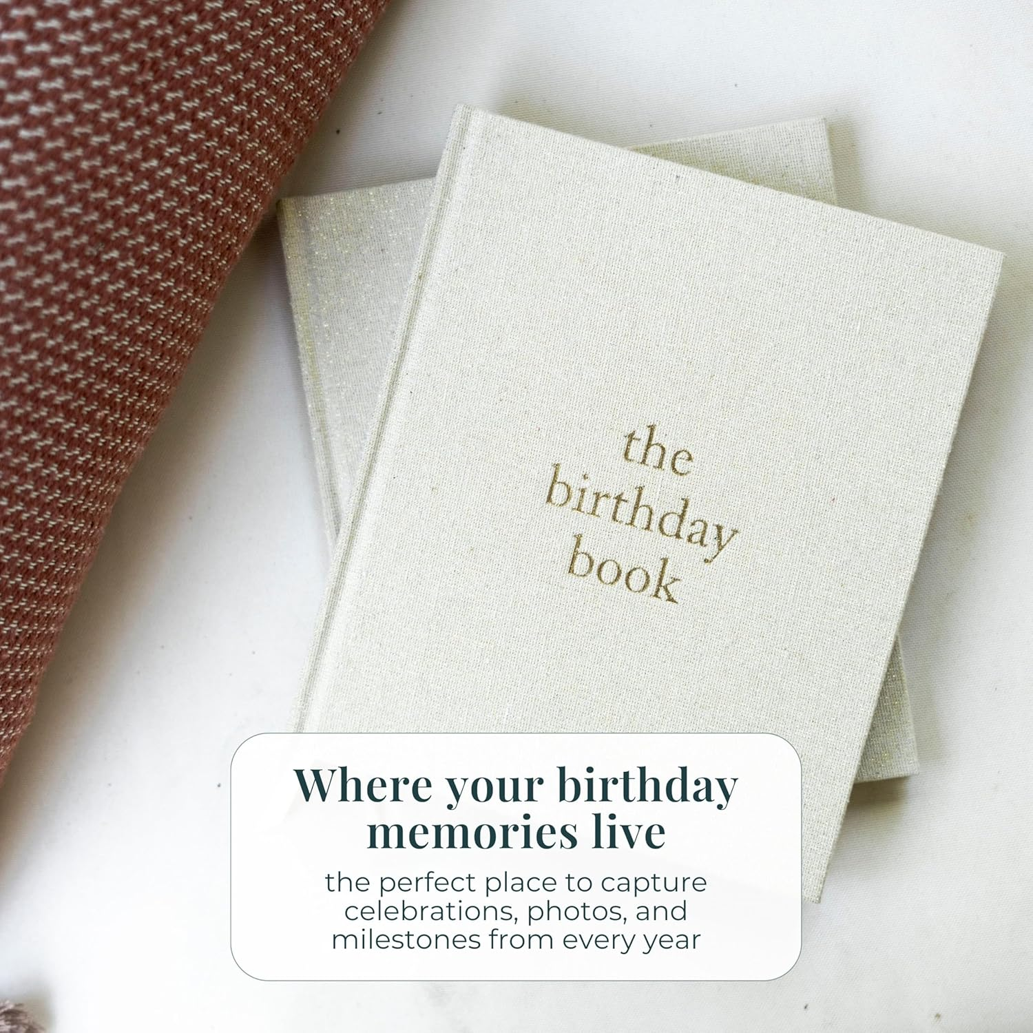 Birthday Memory Book- Elegant Birthday Journal - Baby Journal to Record Milestones, Photos, Letters & More - Baby Memory Gift for Parents(80 Pages) image number 1