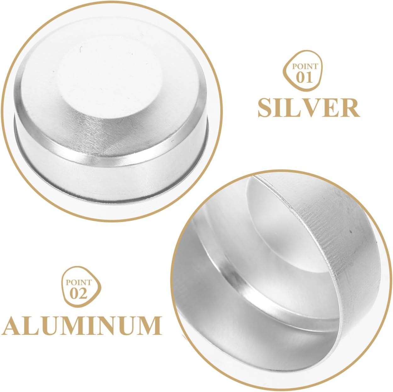 Healifty 200Pcs Tea Light Candle Holders Aluminum Tealight Candle Burning Holders for Candle Holding DIY Making (Silver)