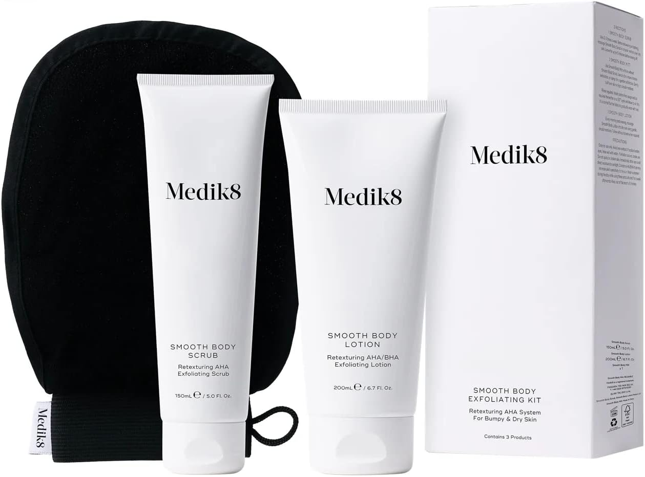 Medik8 Smooth Body Exfoliating Kit - Retexturing AHA System for Bumpy & Dry Skin - 3-Step Kit image number 3