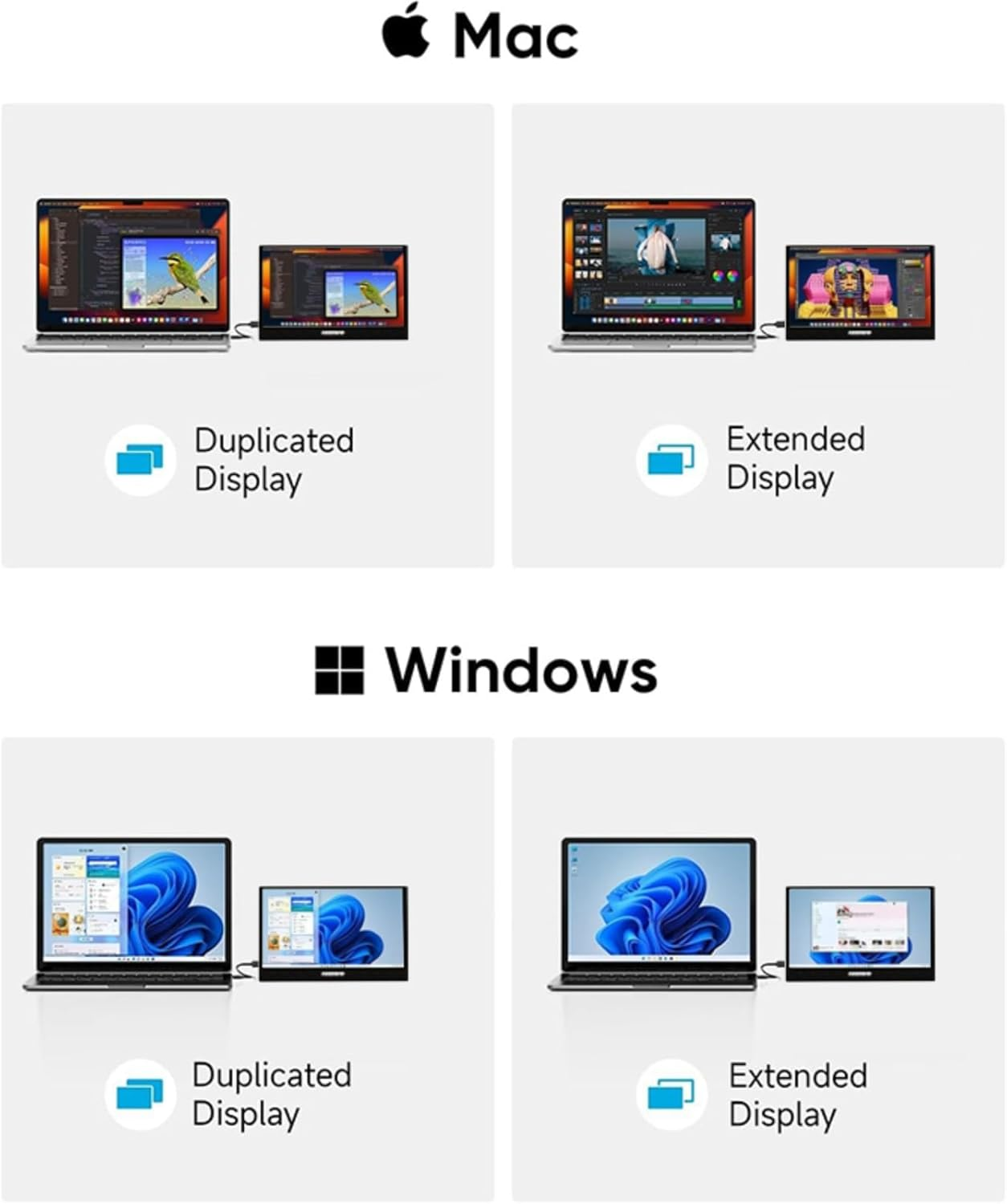 AIREIXINGD Portable Monitor 11.6" Freestanding Design 1920X1080 FHD IPS LCD Panel Portable Monitor USB Type-C/Hdmi Interface Compatible with Ps4/Ps5/Xbox/Switch/Pc/Mac image number 3