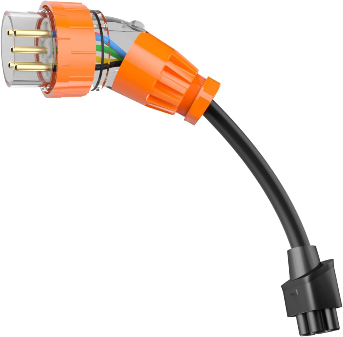 Aiskooc 3-Pin to Tesla Gen 2 UMC Adaptor, 0.4M Cable Length, 32A Adaptor Tail Compatible with Tesla 3/S/X/Y, Perfect for Road Tripping