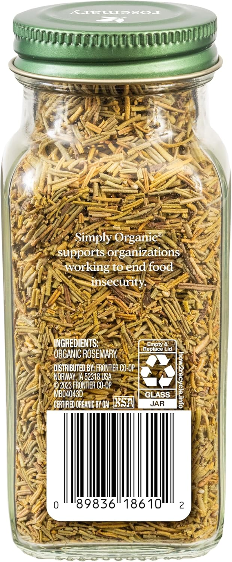 Simply Organic Simply Organic Rosemary Leaves Large Glass 35G, 35 G