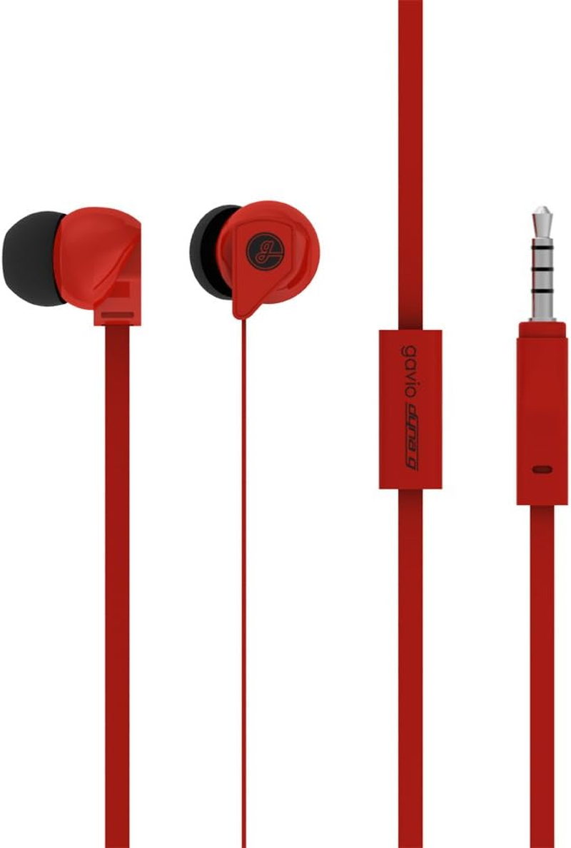 Gavio G25EE03601 [Iphone/Blackberry/Samsung Compatible Inner Earphones with Microphone] Flat Cable Black image number 2