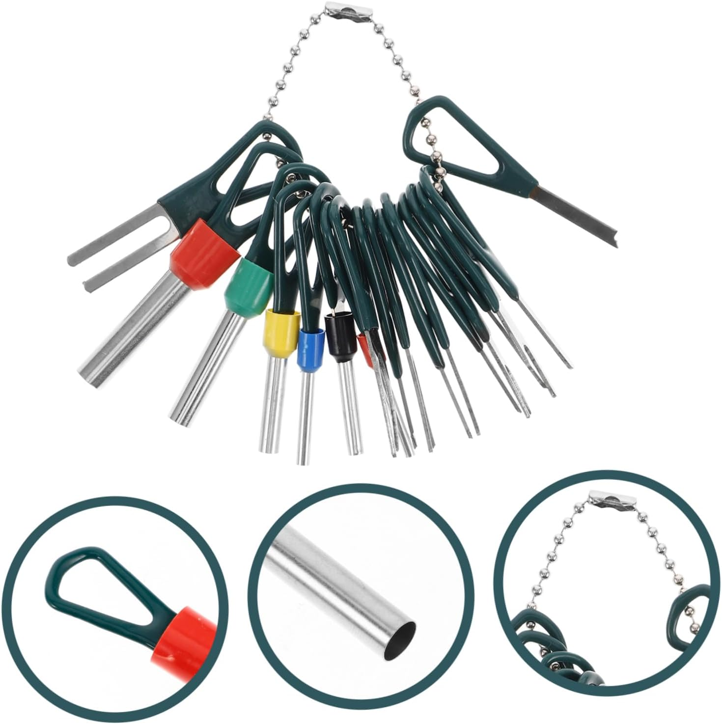 GARVALON 18-Pcs Wire Harness Connectors Terminal Tool Kit with Pin Extractor for Automotive Electrical Wiring Repair and Terminal Removal Set image number 1