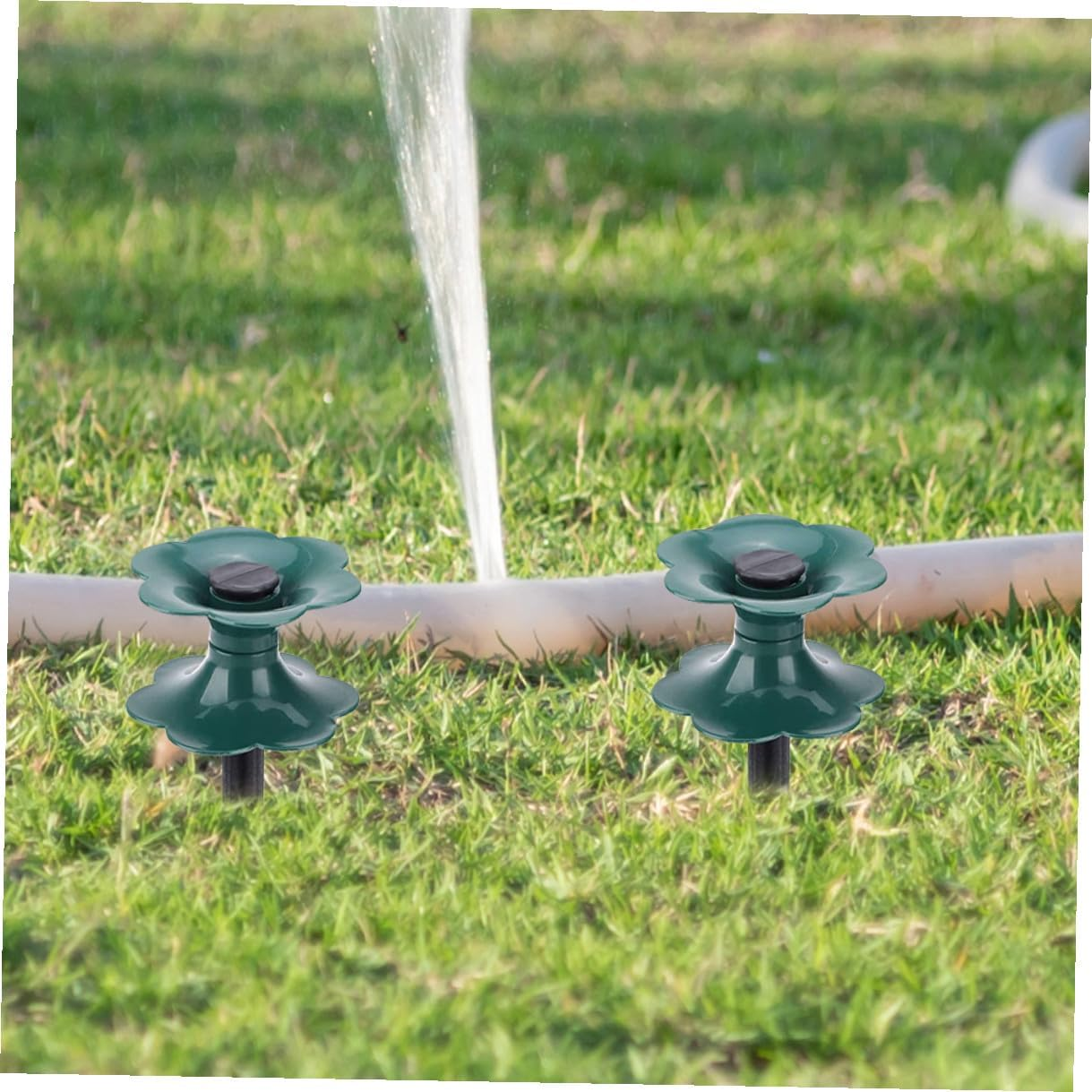 Hose Guide Wheels and Plastic Spikes for Garden Hose Support 4Pcs Set Lawn and Patio Holder Organizer for Outdoor Irrigation and Management image number 3