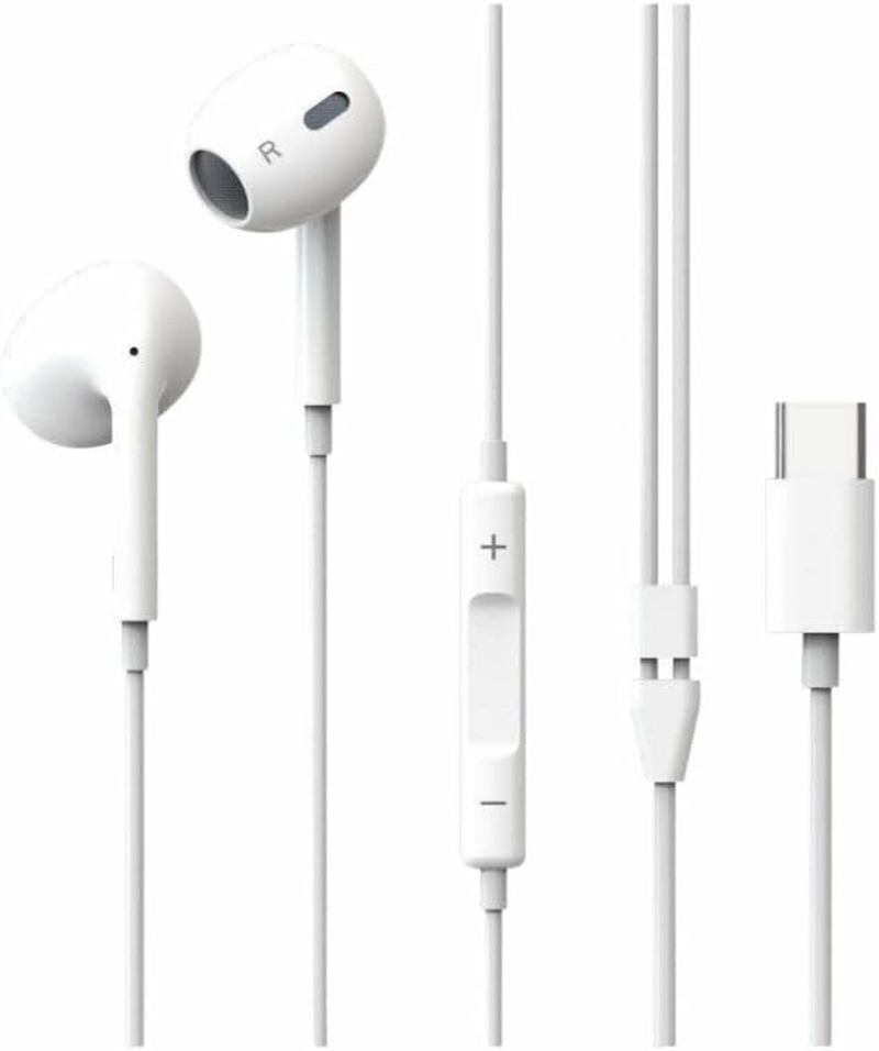 Levitantes 1.2M White In-Ear Headphones USB C Connectivity Ideal for Music and Calls