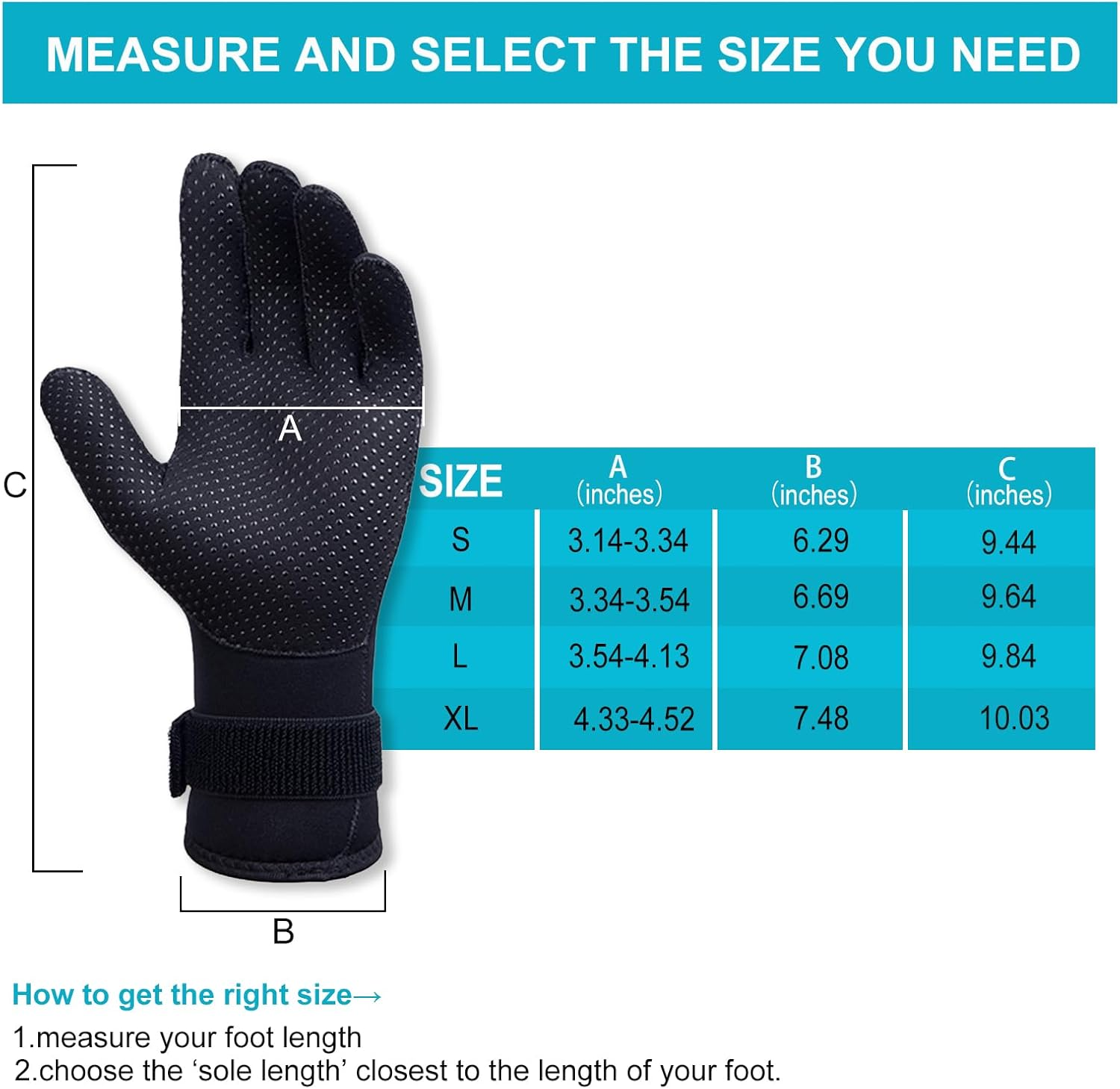 ABPOK 3Mm Neoprene Diving Gloves - Thermal Swim Anti-Slip Wear-Resistant Water Sports Gloves for Men Women image number 4
